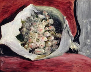 Blumenstrauß in einer Theaterloge, ca. 1878-80